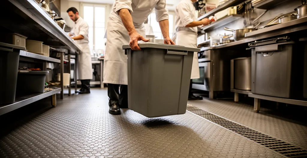 Simulations de passages des couteaux et mise en place sur un îlot nettoyage